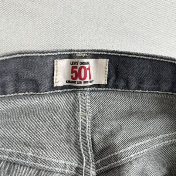 Levi's 501 XX Jeans‎ Faded Gray Wash Denim Original Men's 36x34 Straight Leg ￼ - Picture 7 of 10